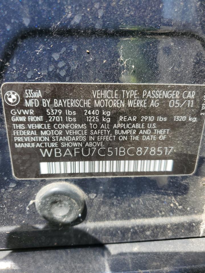 WBAFU7C51BC878517 2011 BMW 535 Xi