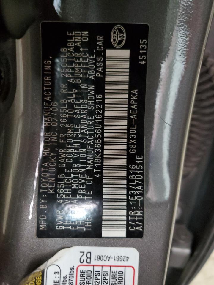 4T1BK36B56U162216 2006 Toyota Avalon Xl