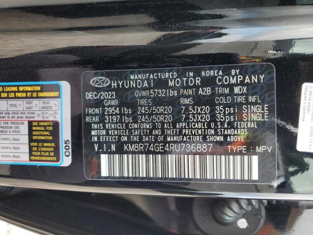 2024 Hyundai Palisade Calligraphy VIN: KM8R74GE4RU736887 Lot: 58895734