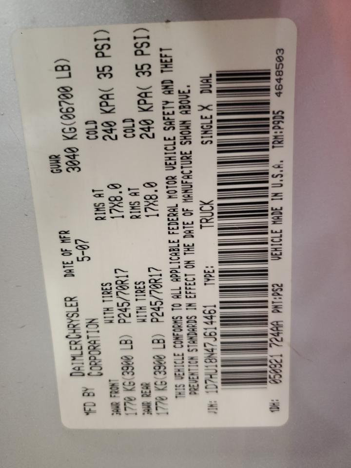 1D7HU18N47J614461 2007 Dodge Ram 1500 St