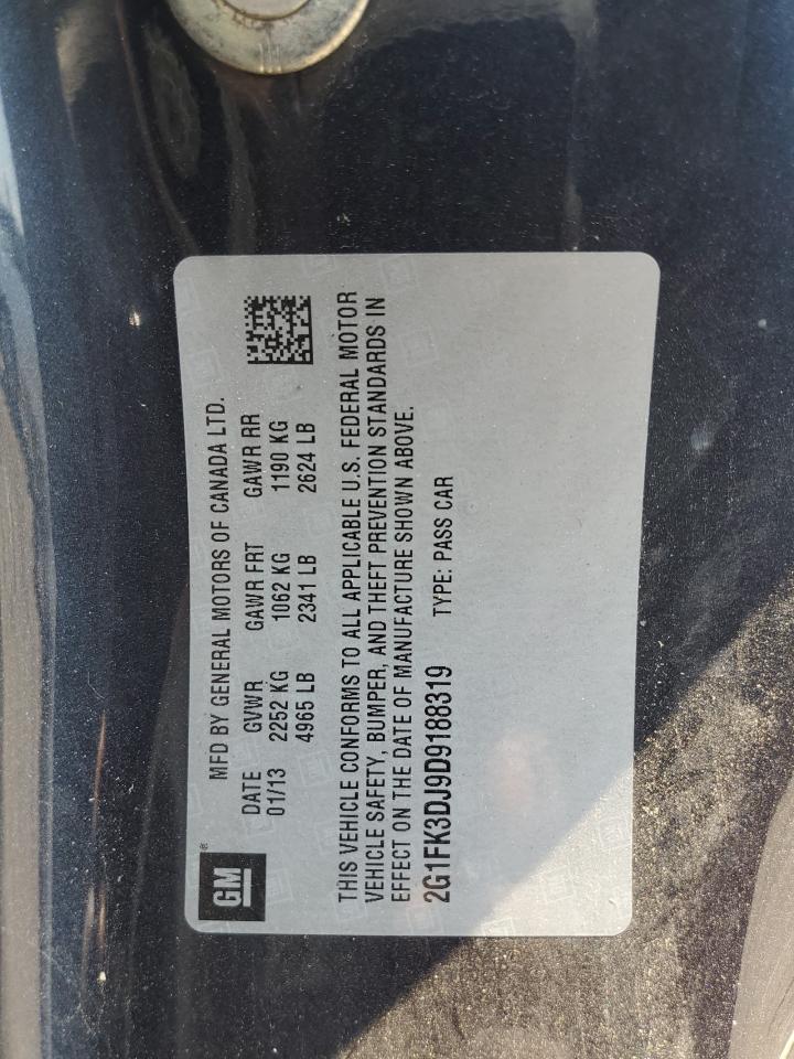 2G1FK3DJ9D9188319 2013 Chevrolet Camaro 2Ss