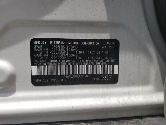 2021 Mitsubishi Outlander Sport Es VIN: JA4APUAUXMU032035 Lot: 58892364