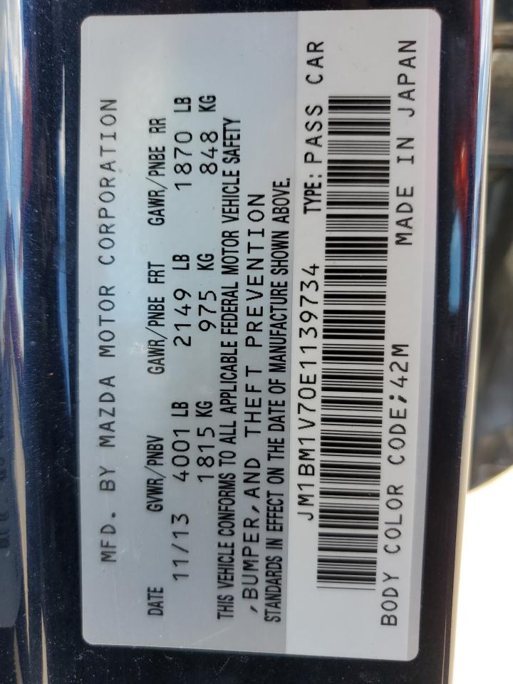 JM1BM1V70E1139734 2014 Mazda 3 Touring