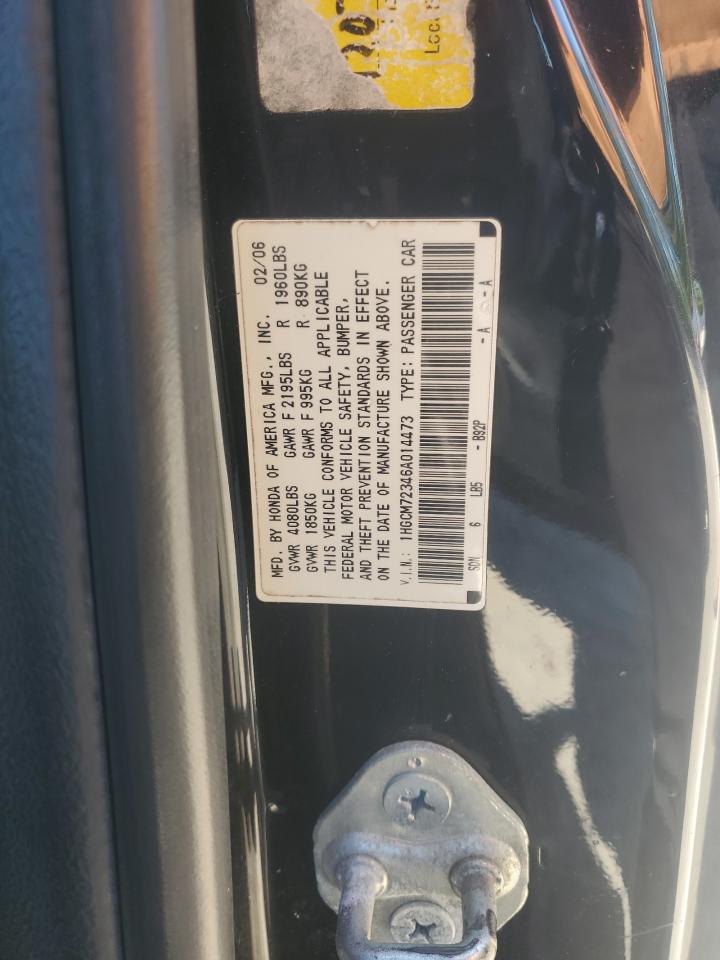 1HGCM72346A014473 2006 Honda Accord Lx