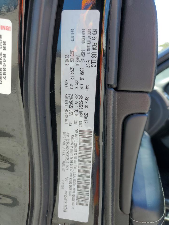 1C4RJECG7HC923516 2017 Jeep Grand Cherokee Overland