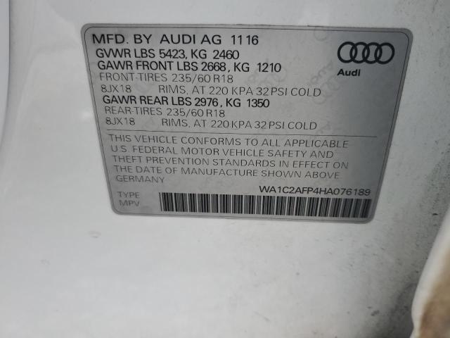 VIN WA1C2AFP4HA076189 2017 Audi Q5, Premium no.14