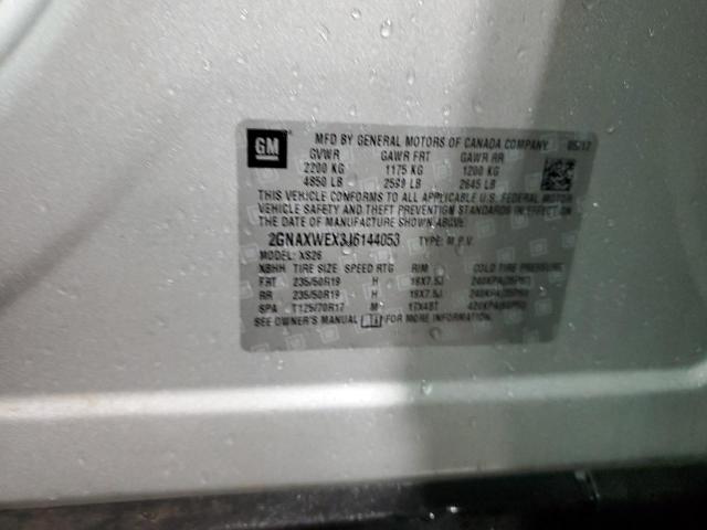 2018 Chevrolet Equinox Premier VIN: 2GNAXWEX3J6144053 Lot: 59516274