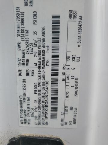 2018 Ford F150 Super Cab VIN: 1FTFX1EG6JKC64136 Lot: 59019724