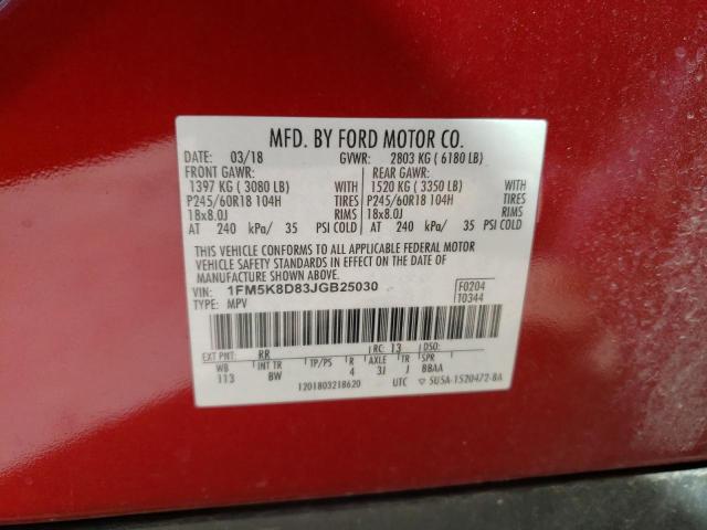 2018 FORD EXPLORER X - 1FM5K8D83JGB25030