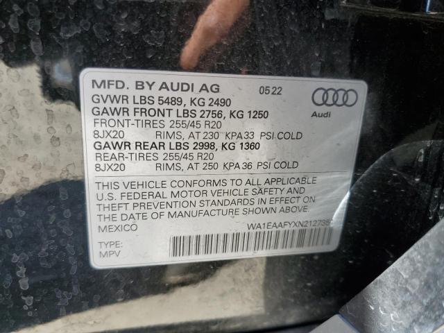2022 AUDI Q5 PREMIUM WA1EAAFYXN2127351