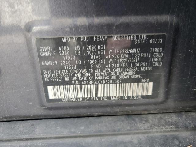 2013 Subaru Outback 2.5I Limited VIN: 4S4BRBLC4D3295507 Lot: 57239334