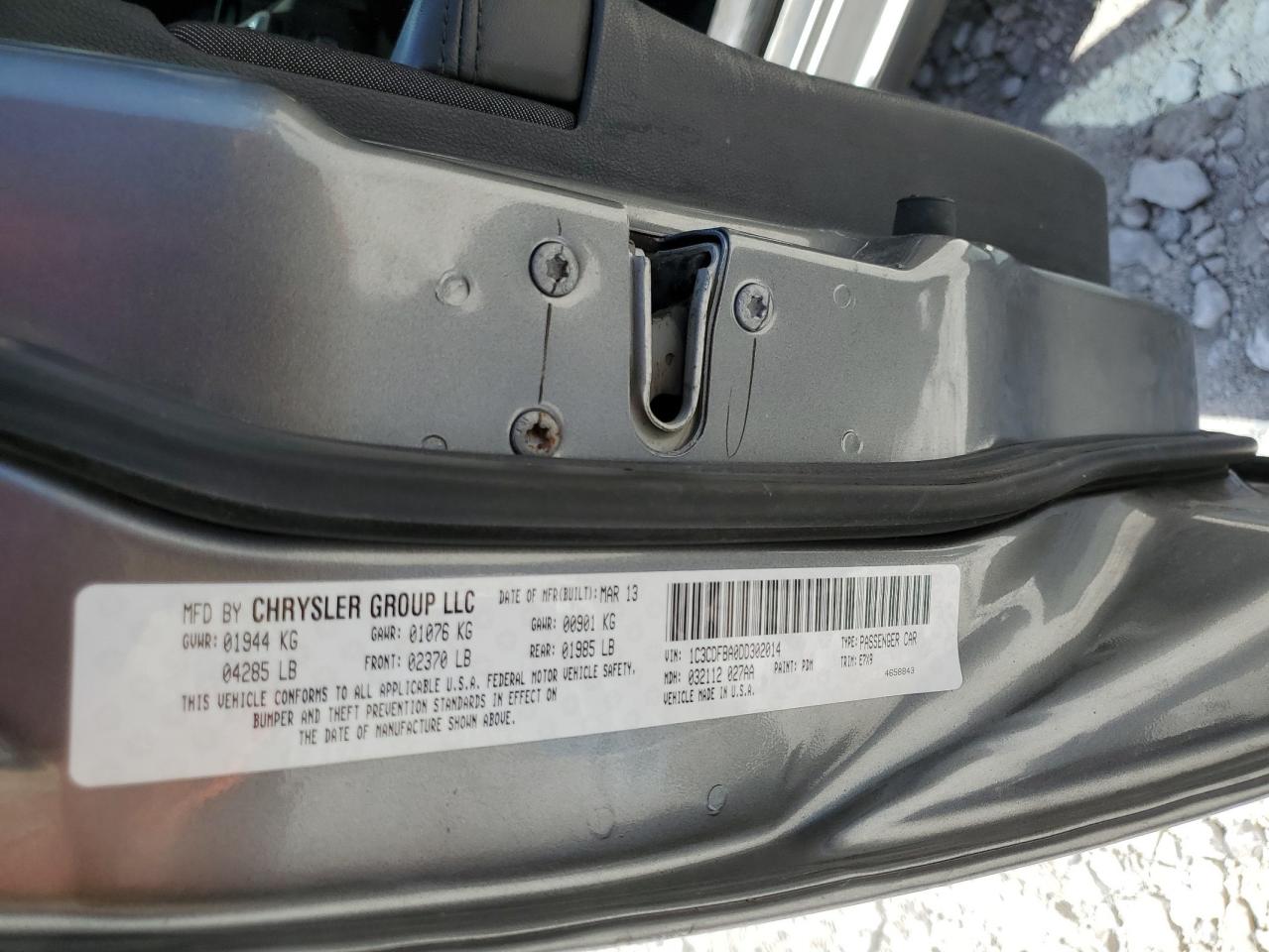 1C3CDFBA0DD302014 2013 Dodge Dart Sxt