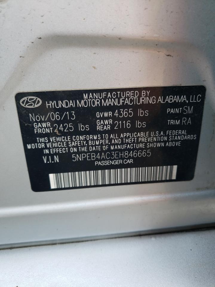 5NPEB4AC3EH846665 2014 Hyundai Sonata Gls