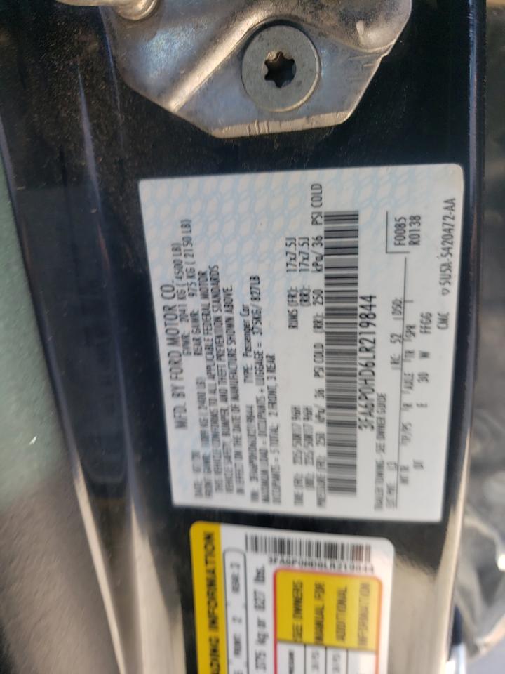 3FA6P0HD6LR219844 FORD FUSION 2020