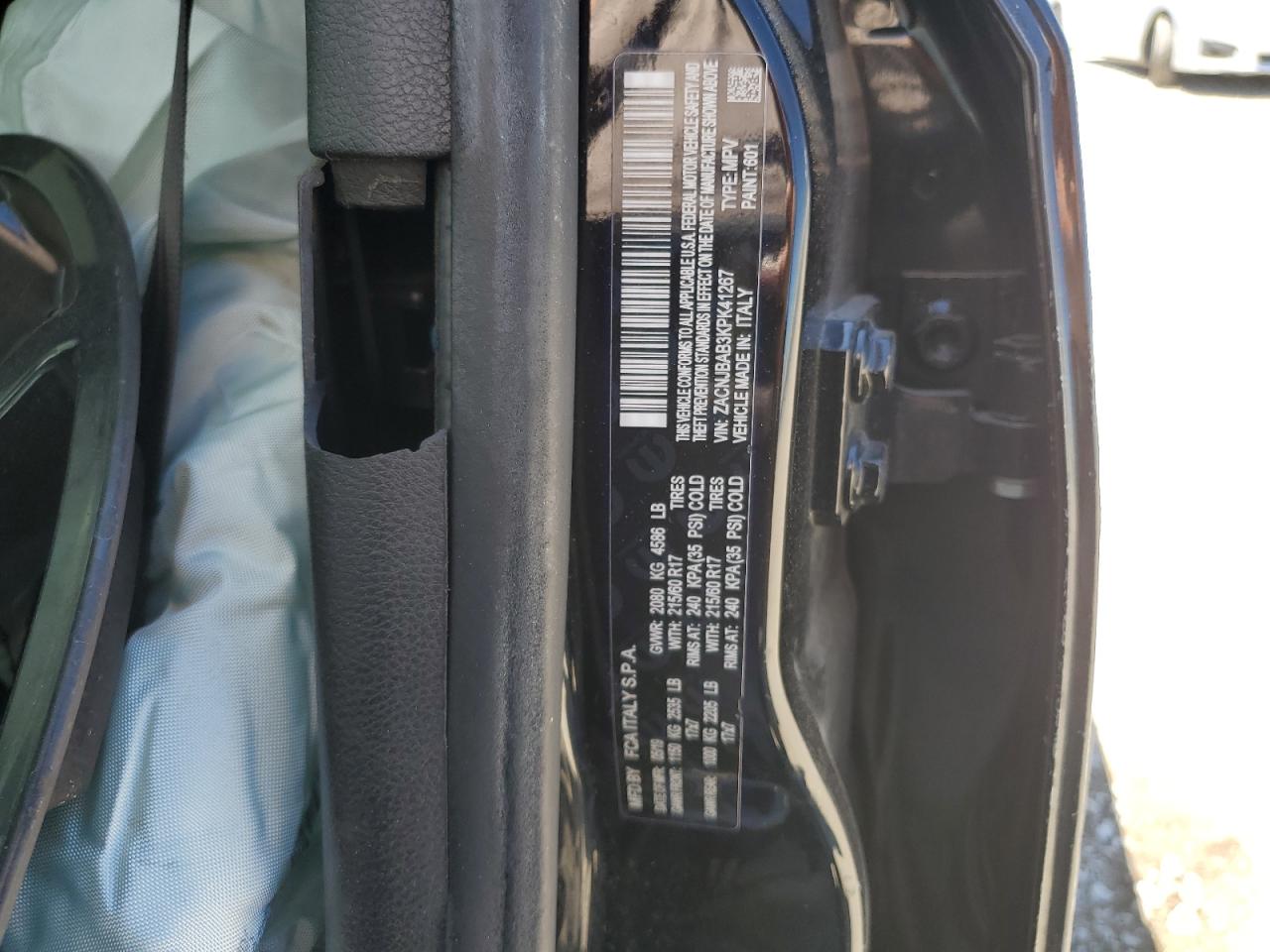 ZACNJBAB3KPK41267 2019 Jeep Renegade Sport