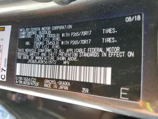 2019 Toyota 4Runner Sr5 VIN: JTEBU5JR3K5618972 Lot: 60279574