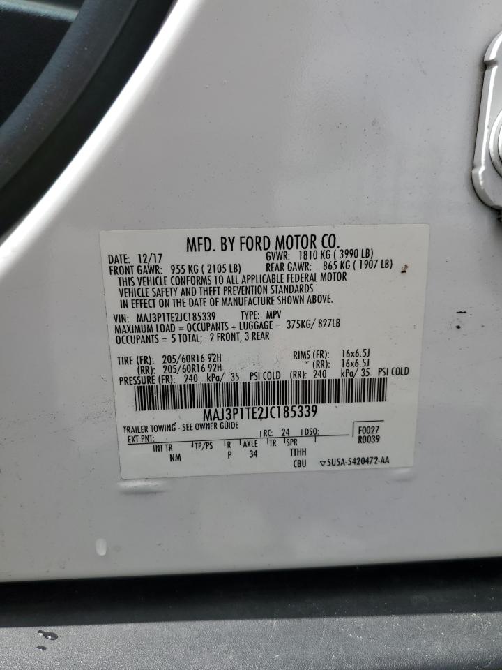 MAJ3P1TE2JC185339 2018 Ford Ecosport Se