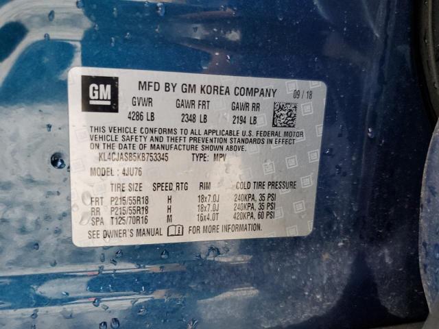 2019 Buick Encore Preferred VIN: KL4CJASB5KB753345 Lot: 60691654