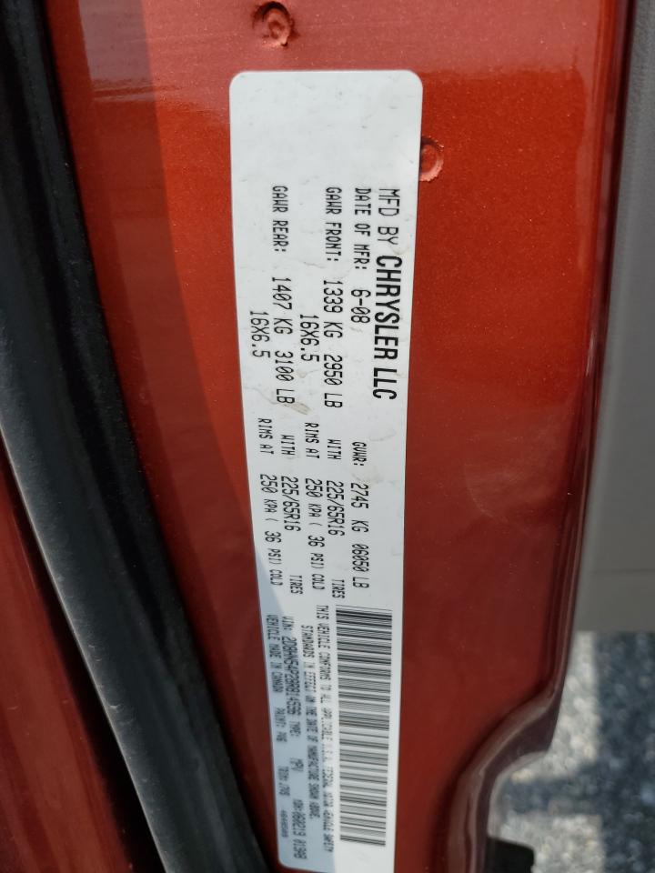 2D8HN54P28R814596 2008 Dodge Grand Caravan Sxt