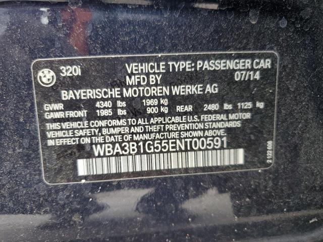 2014 BMW 320 I VIN: WBA3B1G55ENT00591 Lot: 59126674