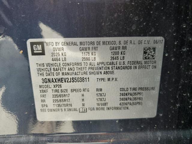 2018 Chevrolet Equinox Ls VIN: 3GNAXHEV2JS503811 Lot: 59349944