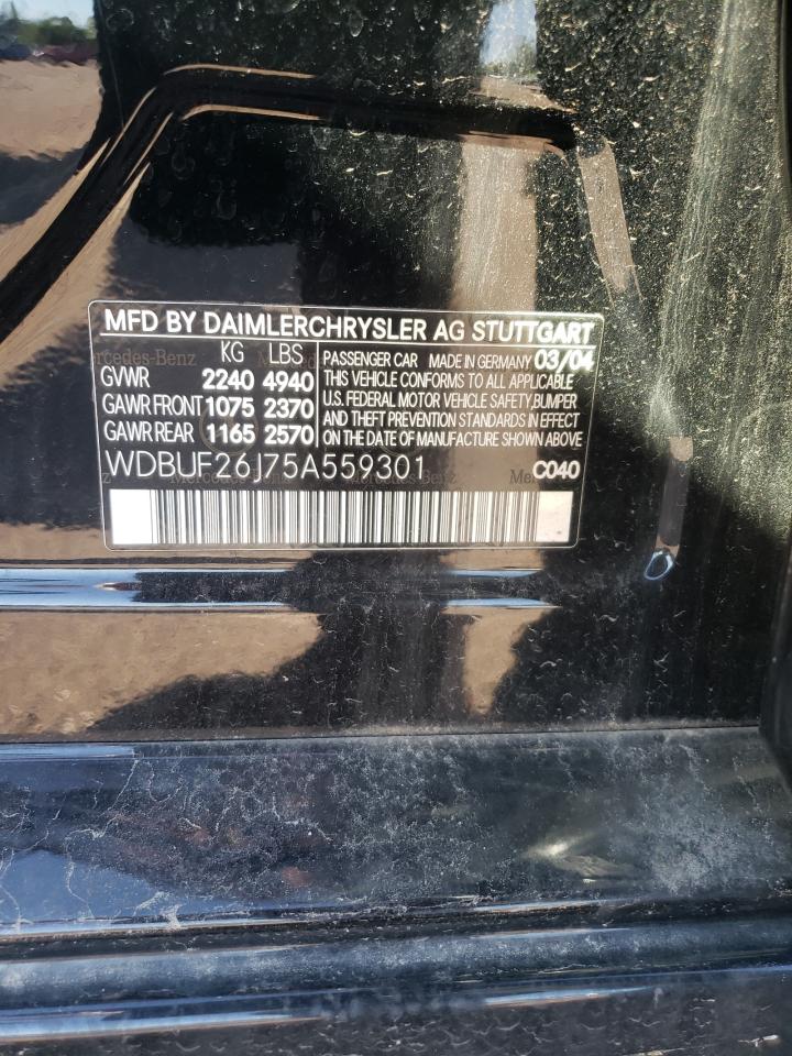 WDBUF26J75A559301 2005 Mercedes-Benz E 320 Cdi