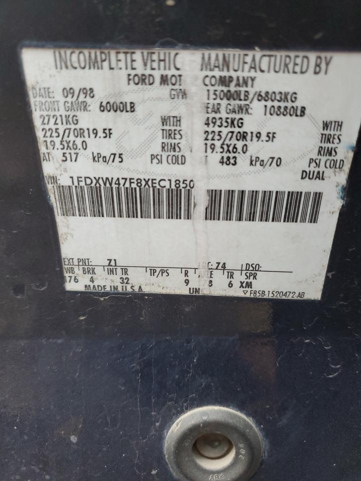 1FDXW47F8XEC18503 1999 Ford F450 Super Duty