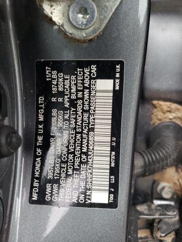 2018 Honda Civic Sport VIN: SHHFK7H43JU406859 Lot: 58467794