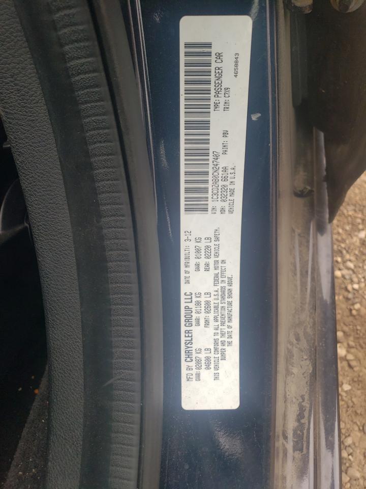 1C3CDZAB0CN247407 2012 Dodge Avenger Se