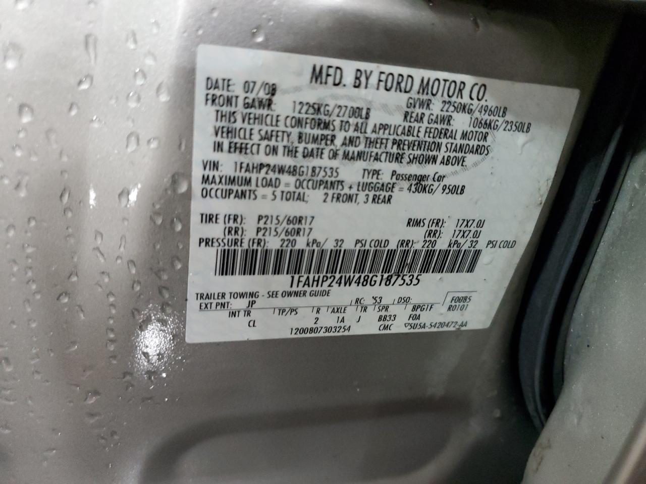 1FAHP24W48G187535 2008 Ford Taurus Sel