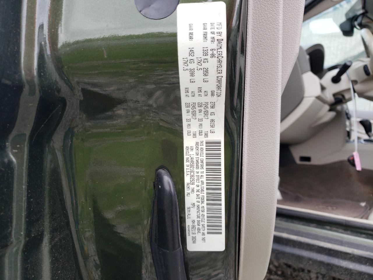 1J4HR58216C362528 2006 Jeep Grand Cherokee Limited