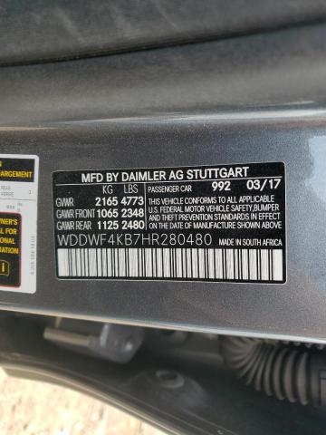 2017 Mercedes-Benz C 300 4Matic VIN: WDDWF4KB7HR280480 Lot: 57117084
