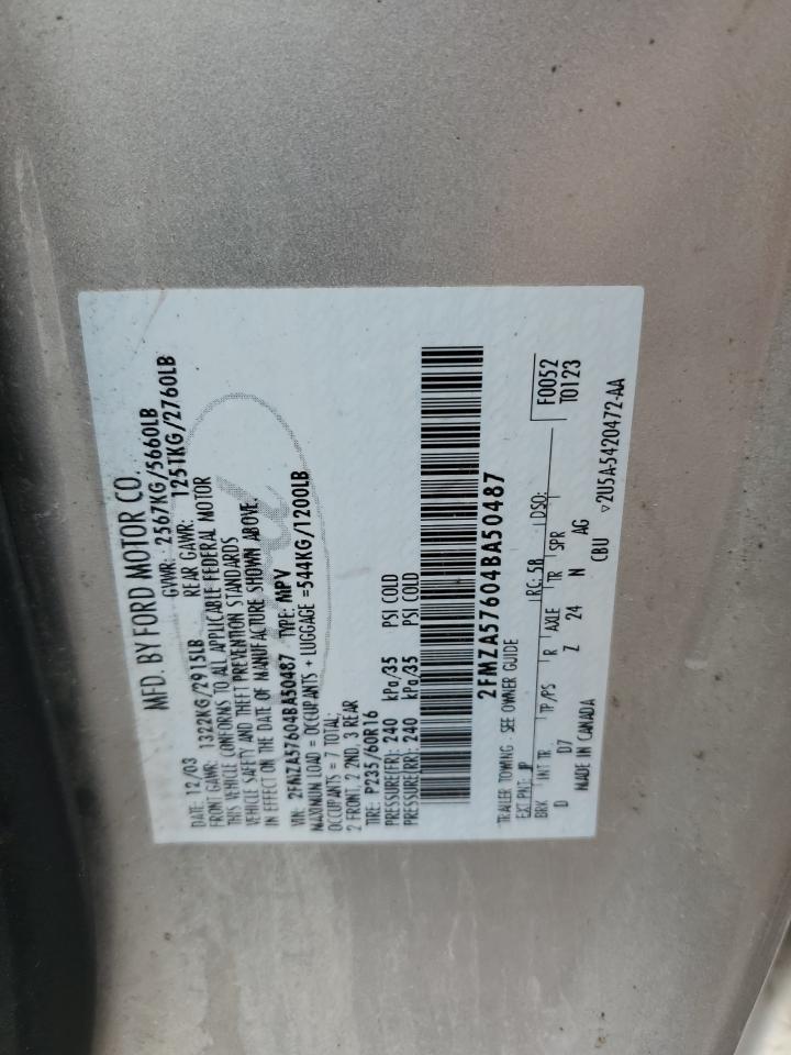 2FMZA57604BA50487 2004 Ford Freestar Ses