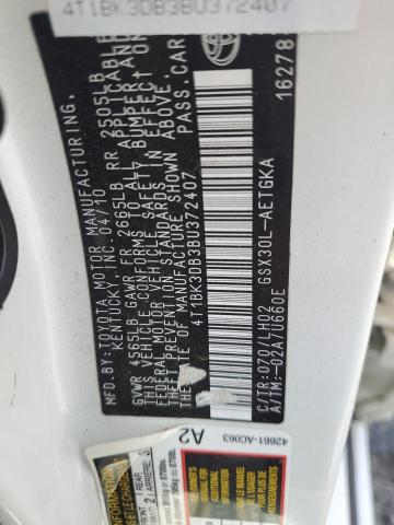 2011 Toyota Avalon Base VIN: 4T1BK3DB3BU372407 Lot: 59531574