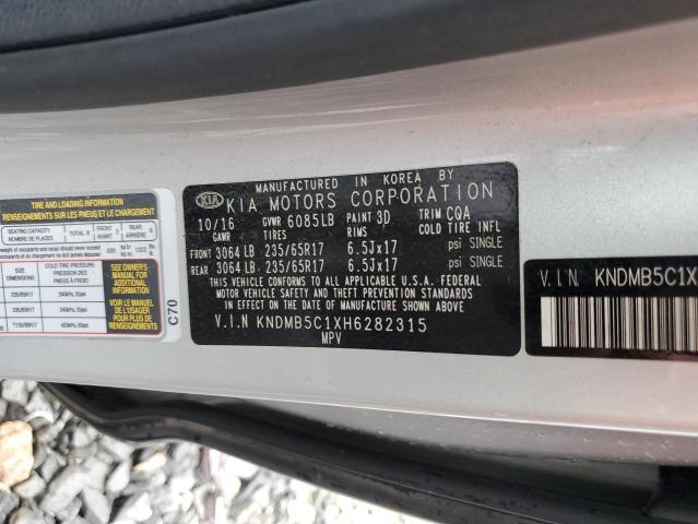 VIN KNDMB5C1XH6282315 2017 KIA Sedona, LX no.13