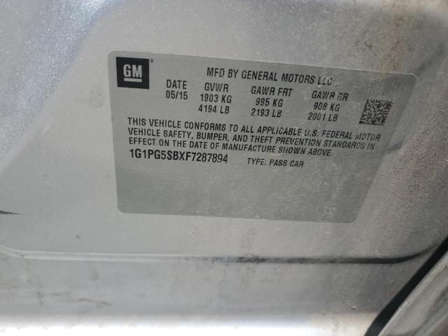 2015 CHEVROLET CRUZE LTZ - 1G1PG5SBXF7287894