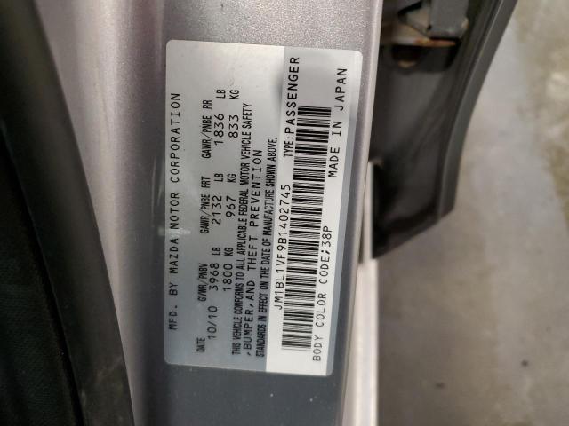 JM1BL1VF9B1402745 2011 Mazda 3 I