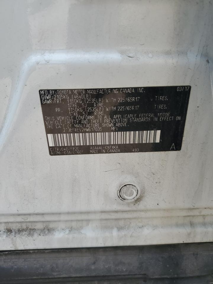 2T3BFREV2HW617035 2017 Toyota Rav4 Le