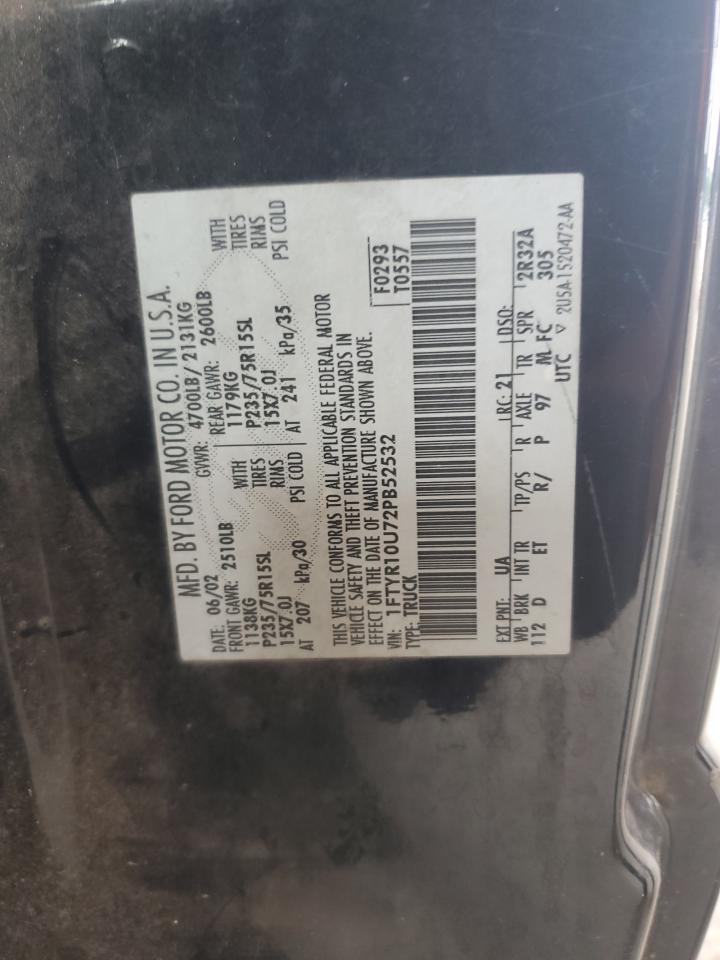 1FTYR10U72PB52532 2002 Ford Ranger