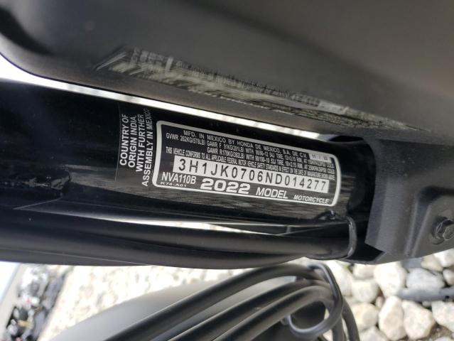 2022 HONDA NVA110 B 3H1JK0706ND014277