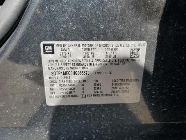 2017 GMC Sierra C1500 Sle VIN: 3GTP1MEC8HG365670 Lot: 57773774