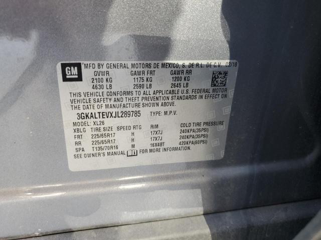 2018 GMC Terrain Sle VIN: 3GKALTEVXJL289785 Lot: 58288324