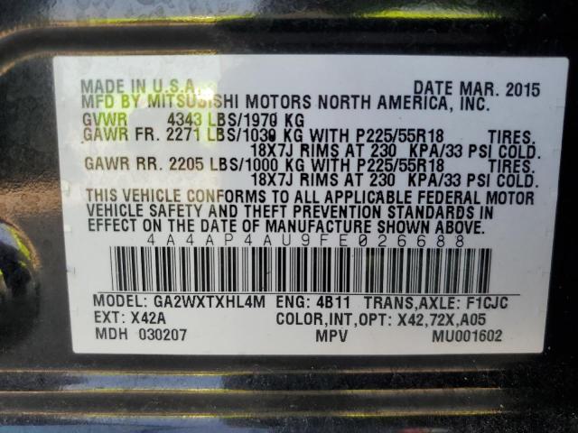 2015 MITSUBISHI OUTLANDER SPORT SE 4A4AP4AU9FE026688
