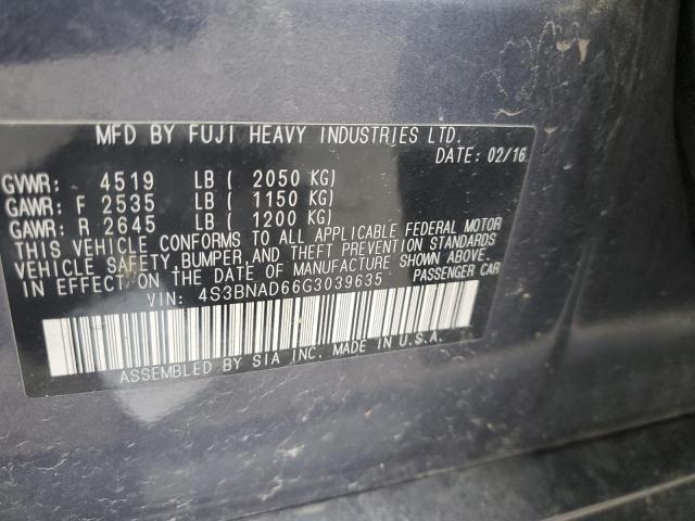 2016 Subaru Legacy 2.5I Premium VIN: 4S3BNAD66G3039635 Lot: 60700504