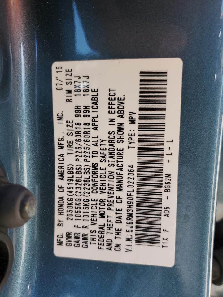 5J6RM3H90FL022064 2015 Honda Cr-V Touring