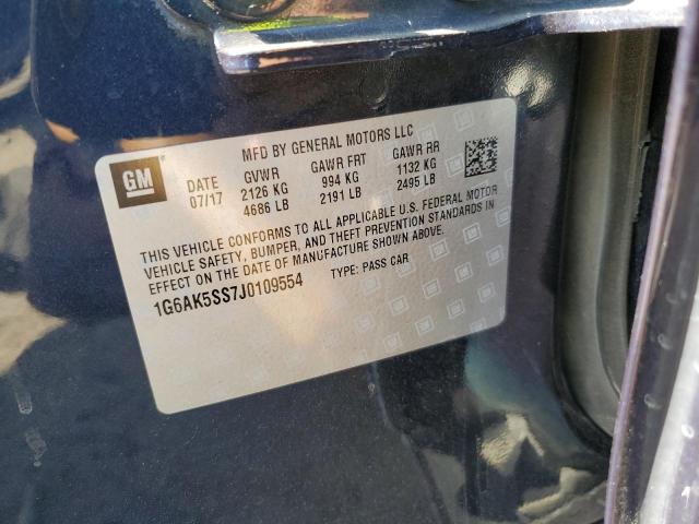 2018 Cadillac Ats Premium Luxury VIN: 1G6AK5SS7J0109554 Lot: 58703764