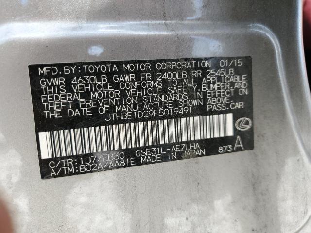 2015 Lexus Is 350 VIN: JTHBE1D29F5019491 Lot: 60480524