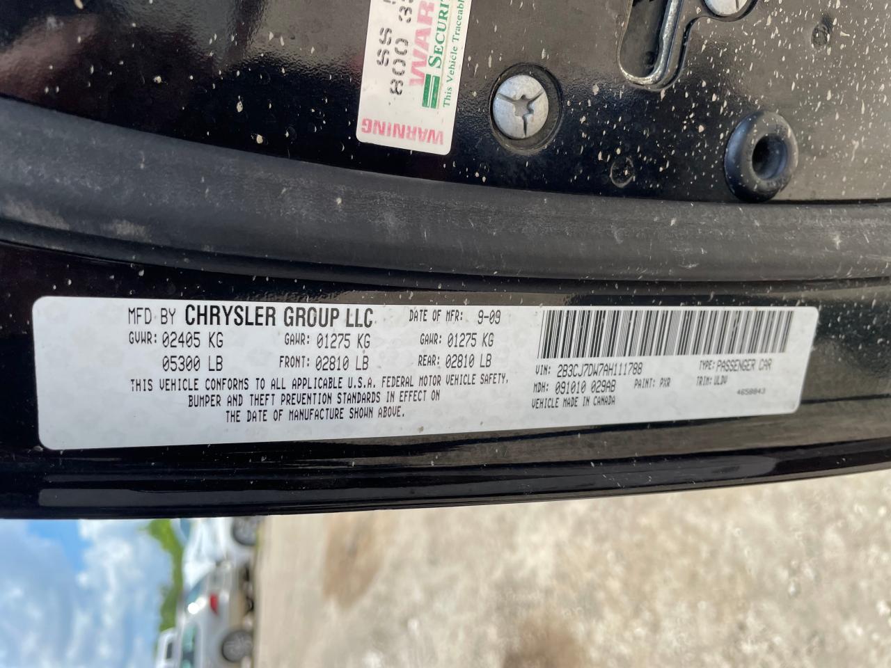 2B3CJ7DW7AH111788 2010 Dodge Challenger Srt-8