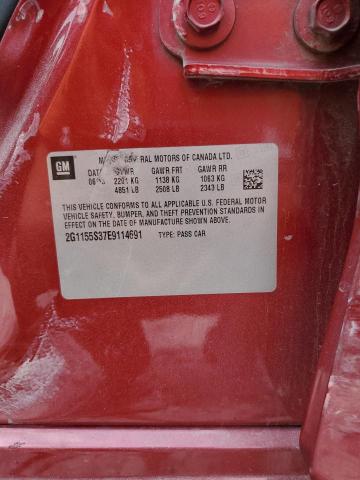 2014 Chevrolet Impala Ltz VIN: 2G1155S37E9114691 Lot: 59500534