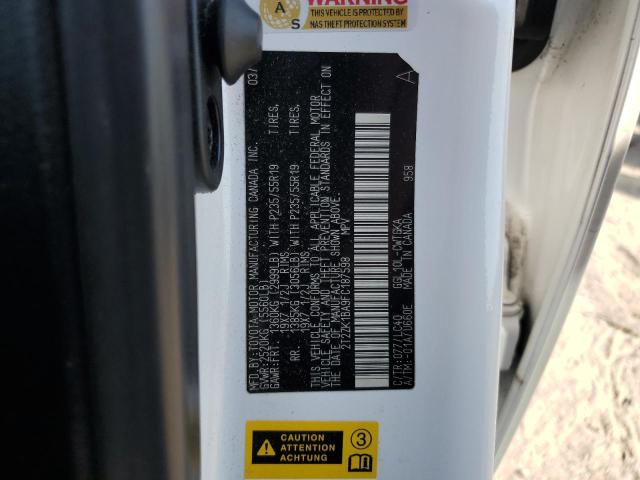 2015 Lexus Rx 350 VIN: 2T2ZK1BA9FC187598 Lot: 59232264